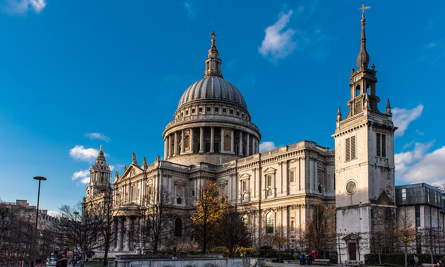 Christmas Photograph - Winter sun St Pauls Cathedral by Gary Eason