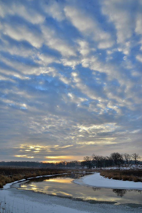 Winter Sunrise Above Nippersink Creek Photograph