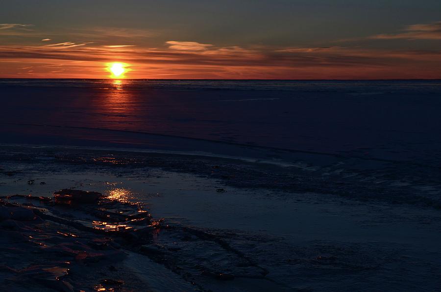 Winter Sunrise At Lake Simcoe  Photograph by Lyle Crump