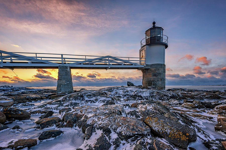 Forrest Gump Photograph - Winter Sunrise at Marshall Point by Rick Berk