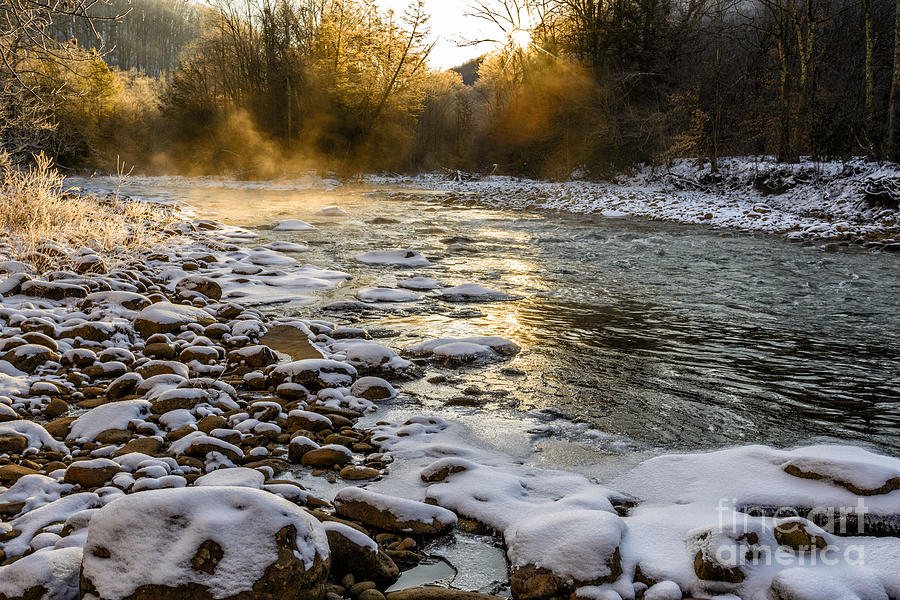 Winter Photograph - Winter Sunrise at Zero Degrees by Thomas R Fletcher