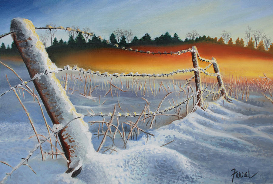 Winter Sunrise Painting by Ferrel Cordle