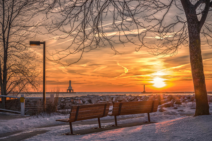 Winter Sunrise in the Park Photograph by James Meyer