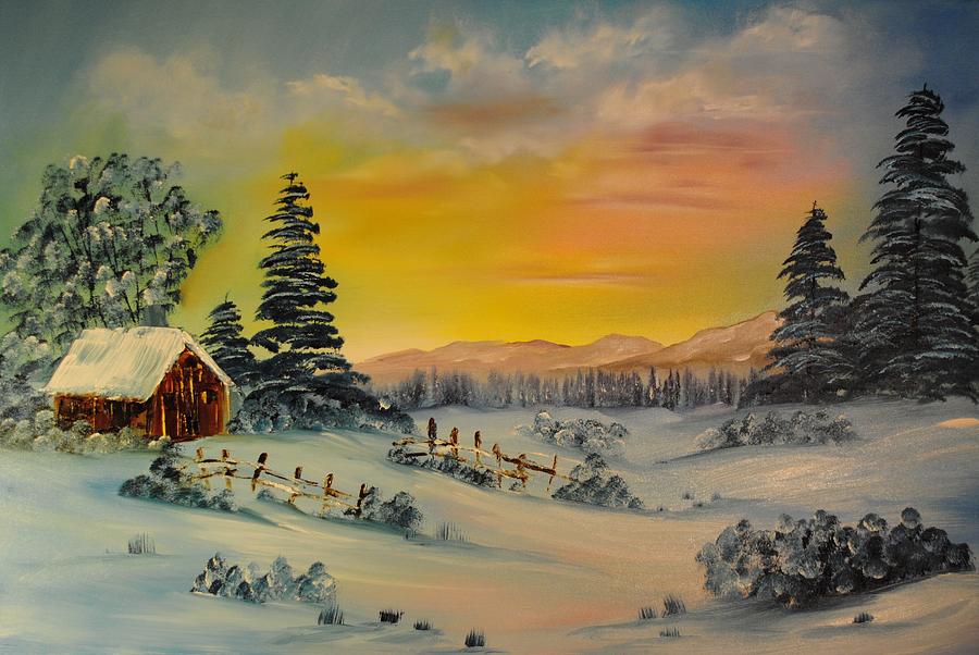 Winter Painting - Winter Sunrise by James Higgins