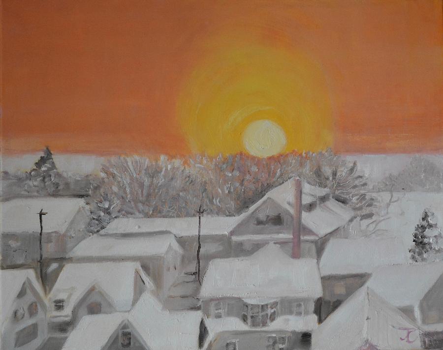 Impressionism Painting - Winter Sunrise by Julie Todd-Cundiff