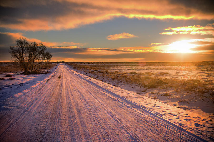 Winter Sunrise Light Photograph by John De Bord