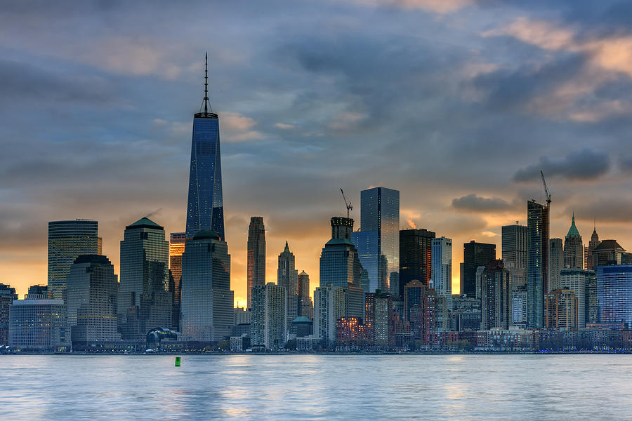 new york skyline sunrise