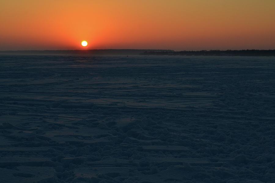 Winter Sunrise On A Frozen Lake  Photograph by Lyle Crump