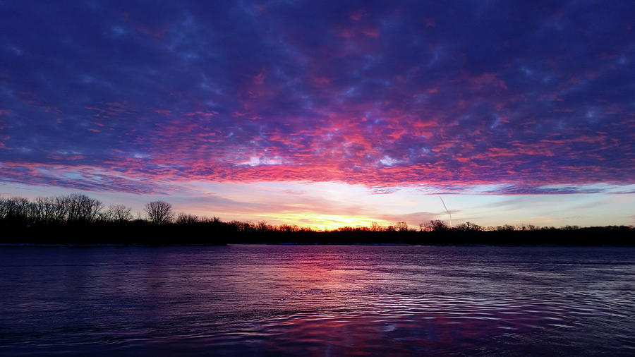 Winter Sunrise On The Wisconsin River Photograph by Brook Burling