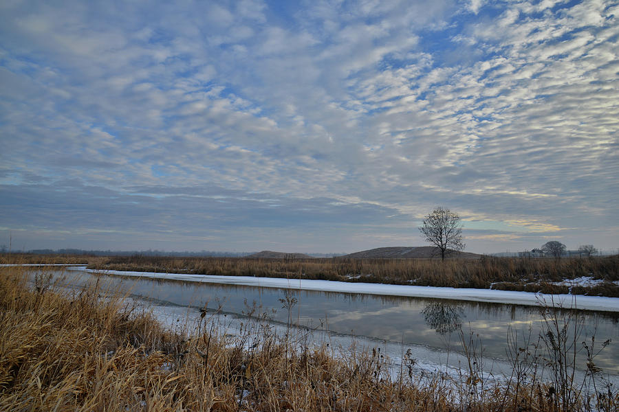 Winter Sunrise over North Glacial Park Photograph by Ray Mathis