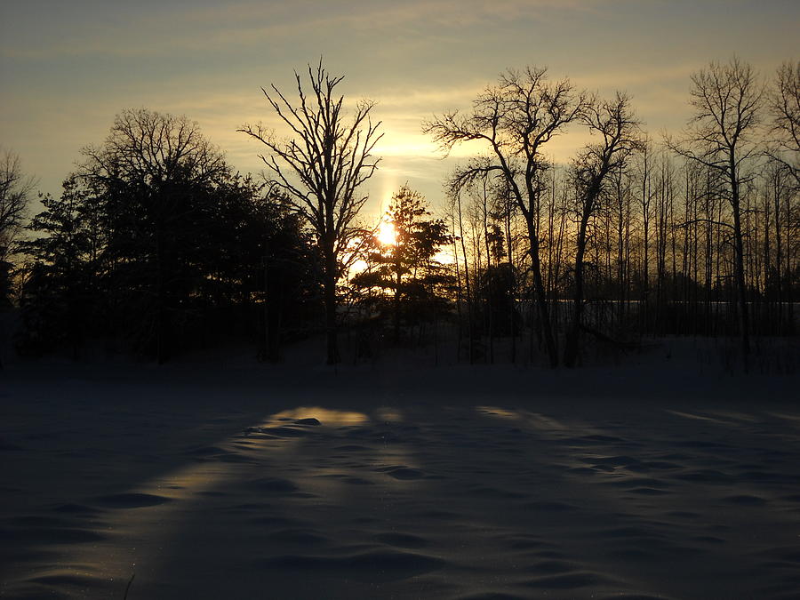 Winter Sunrise Shadows Photograph by Kent Lorentzen