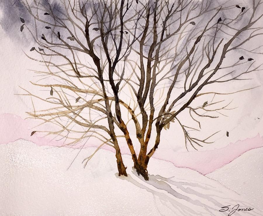 Winter Sunrise Painting by Sonja Jones