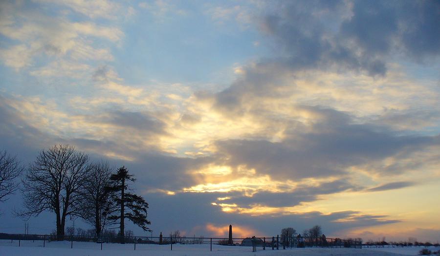Winter Sunset - Lambton County Photograph by Peggy King