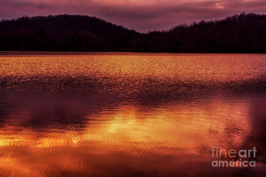 Winter Sunset Afterglow Reflection Photograph by Thomas R Fletcher