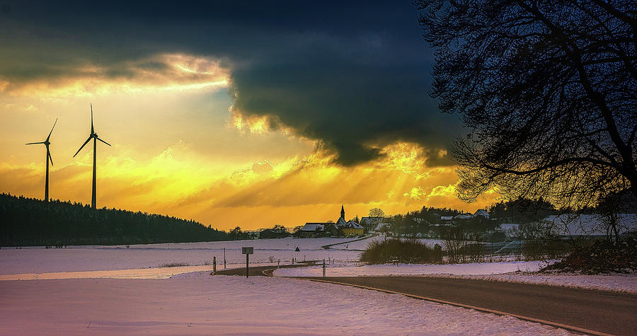Winter Sunset  Photograph by Andrew Matwijec