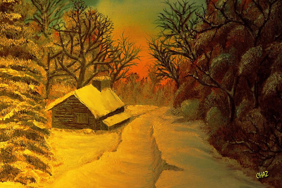 Winter Sunset Painting by CHAZ Daugherty