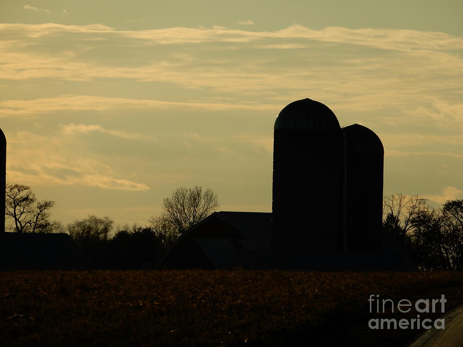 Winter Sunset in Lancaster County Photograph by Christine Clark
