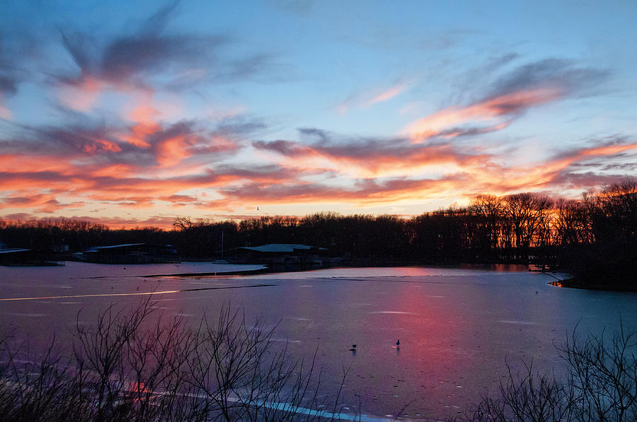 Winter Photograph - Winter sunset by Phyllis Taylor