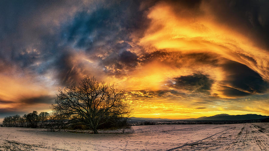 Sunset Photograph - Winter sunset by Plamen Petkov