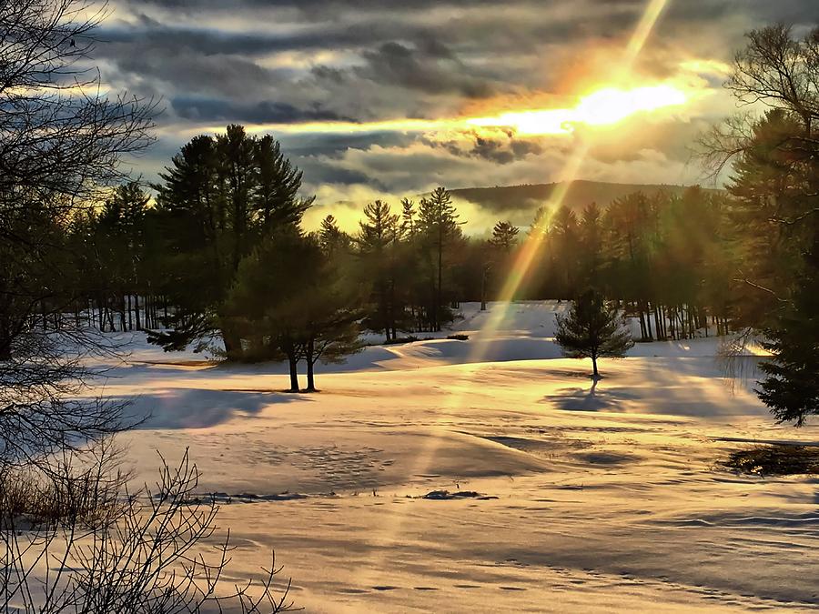  Winter Sunset Rays  Photograph by Betty Pauwels