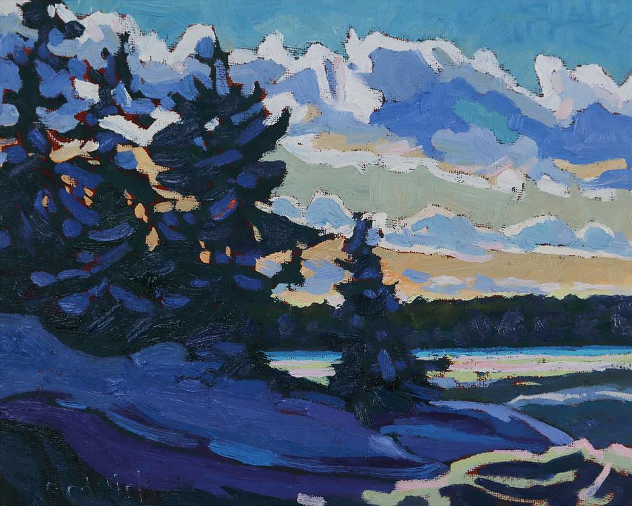 Winter Sunset Stratocumulus Painting by Phil Chadwick