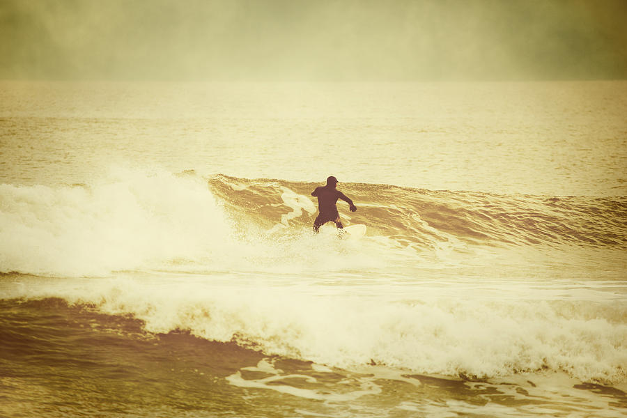 Spring Photograph - Winter Surfing at Casino Pier by Erin Cadigan