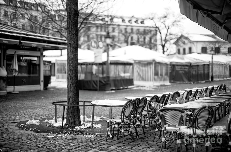 Winter Tables in Munich Photograph by John Rizzuto