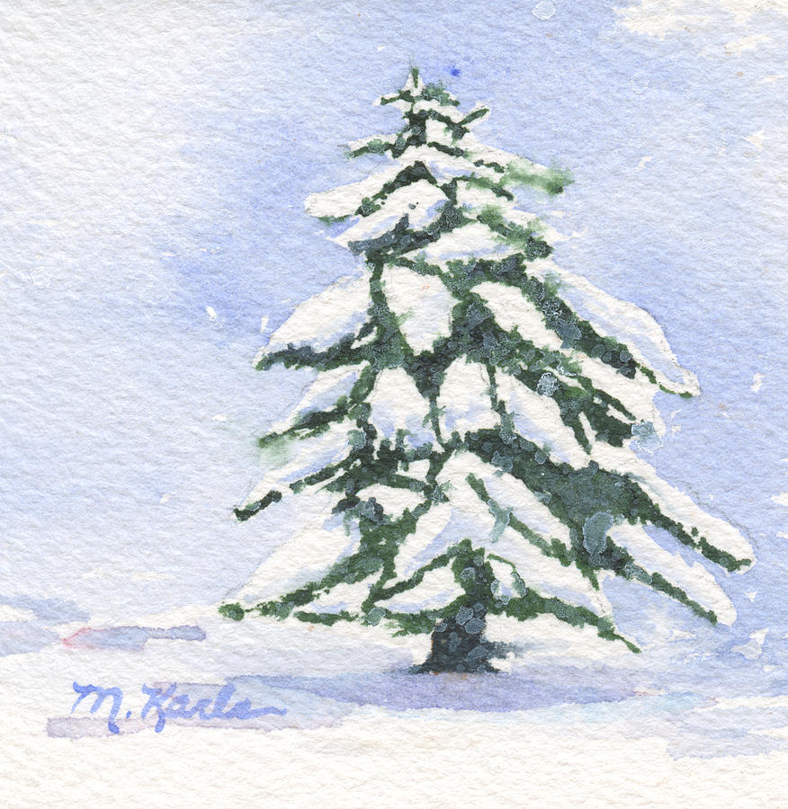 Winter Tree Painting by Marsha Karle
