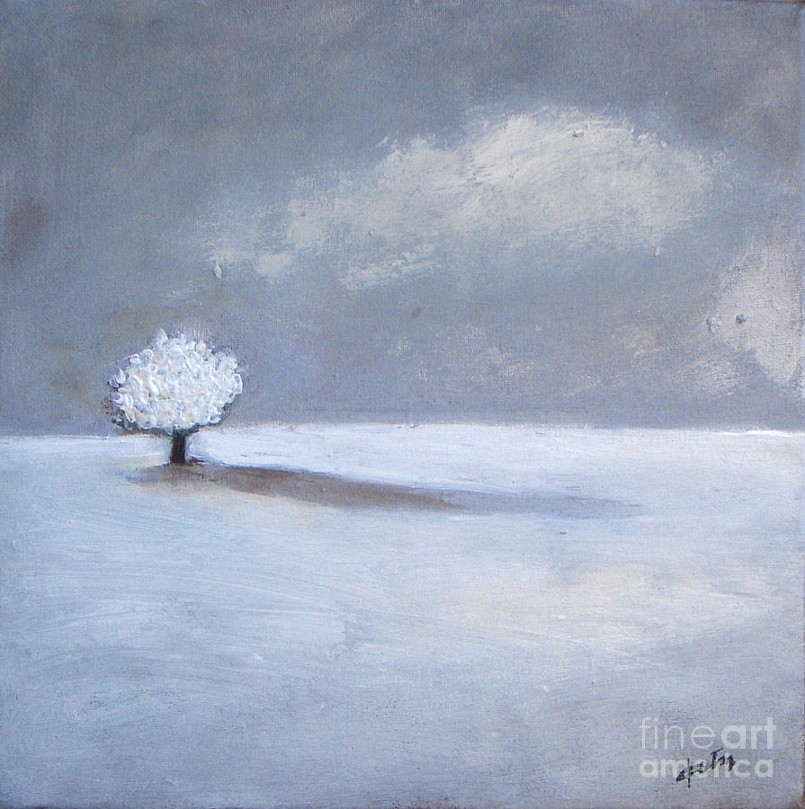 Winter Tree Shadow Painting by Vesna Antic