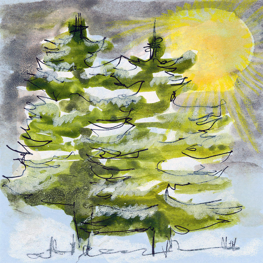 Winter Trees Painting by Tonya Doughty