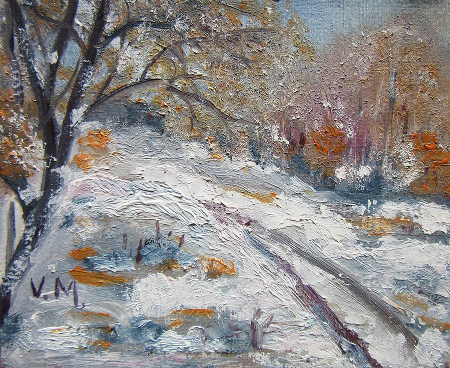 Winter Painting - Winter I by Vesna Martinjak