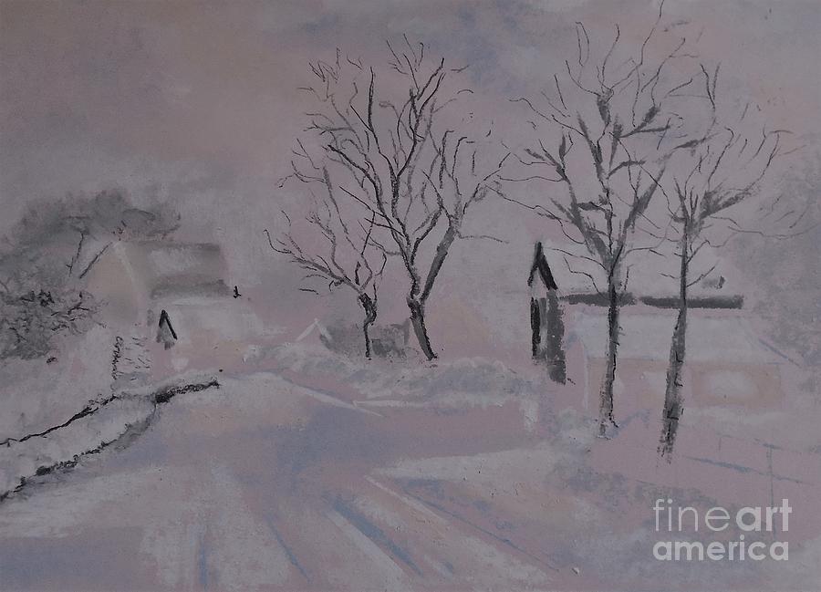 Winter VI Pastel by Angela Cartner