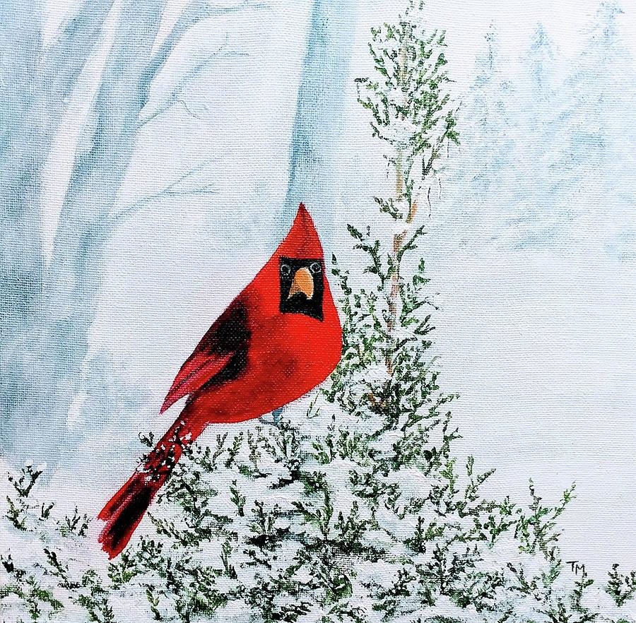 Winter Visitor Painting by Teri Merrill - Fine Art America