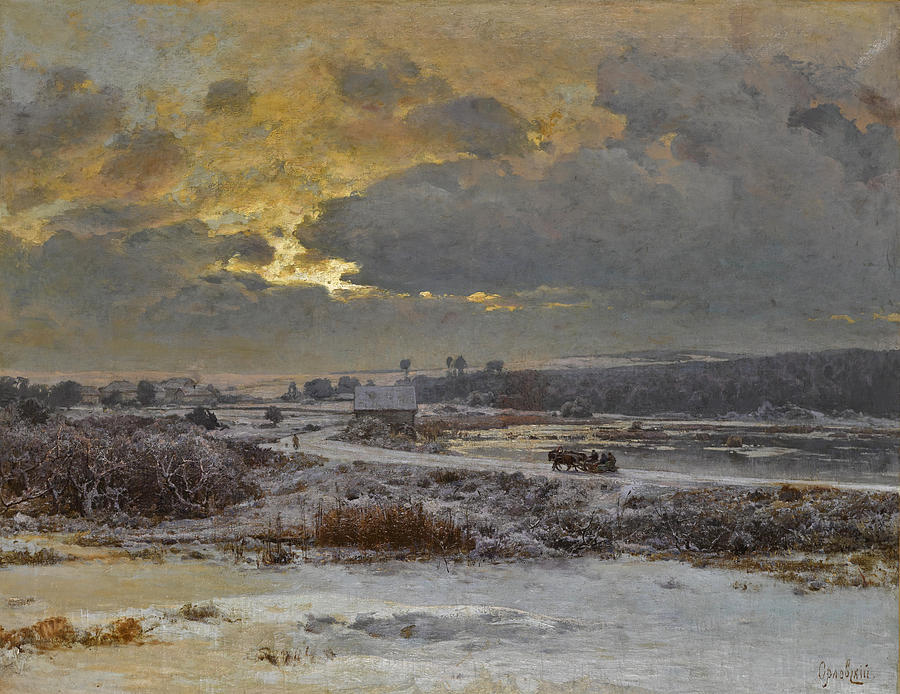 Winter Painting by Vladimir Donatovich Orlovsky