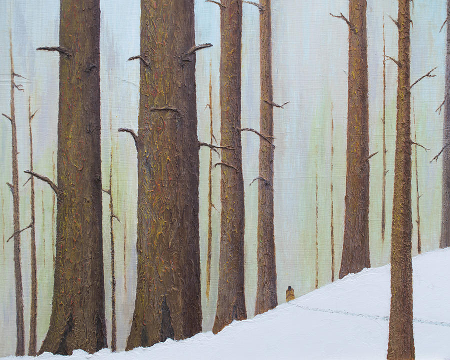 Winter Walk Painting by L J Oakes