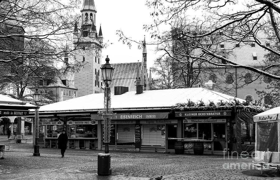 Winter Walk through the Viktualienmarkt in Munich Photograph by John Rizzuto