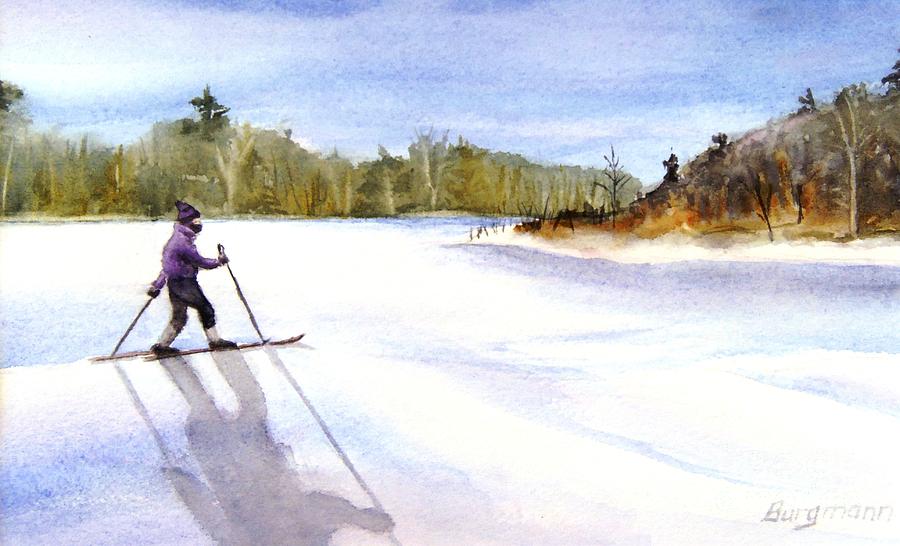 Winter Wanderer Painting by Petra Burgmann