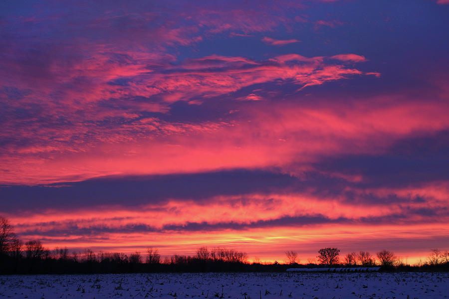 Winter Warm Sunrise Photograph by Brook Burling