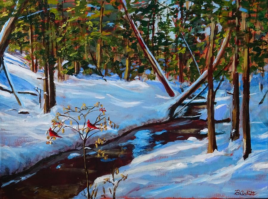 Winter Warm-up Painting by Brent Arlitt