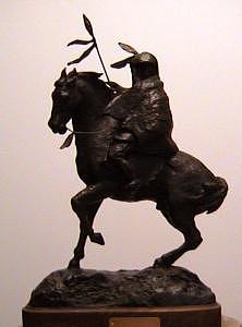 Native American Sculpture - Winter Warrior - Limited Edition - 20 by Gordon Sage Native American Sculpture - Winter Warrior - Limited Edition - 20 by Gordon Sage