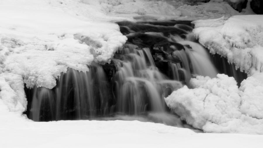 Winter Waterfall in Jackson, NH Photograph by Suzanne DeGeorge