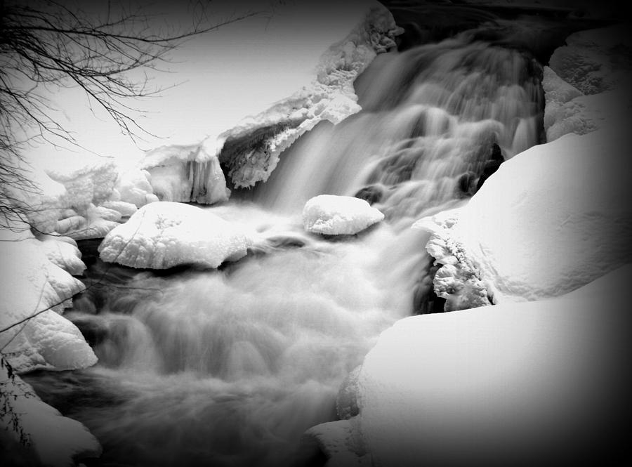 Winter Waterfall Photograph by Suzanne DeGeorge