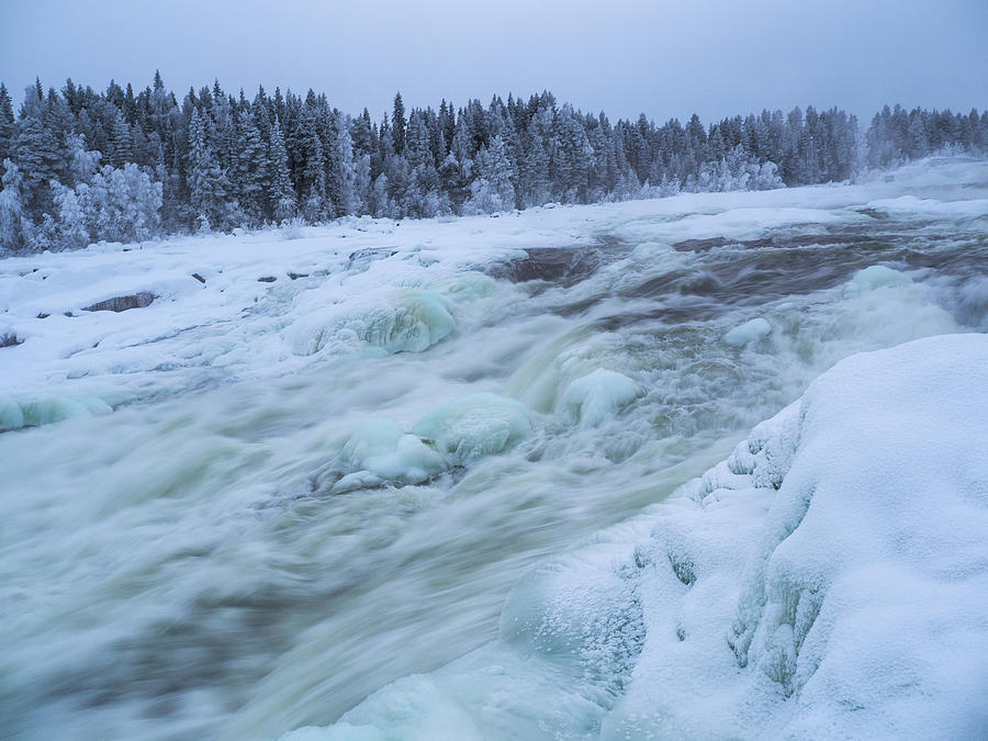 Nature Photograph - Winter Waterfall by Tamara Sushko