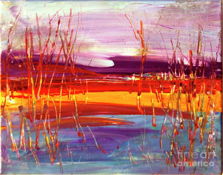 Winter Wetlands Painting by Christine Ilewski