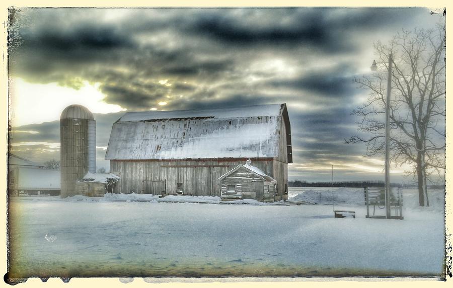 Winter White Barn Photograph by Becky Kurth