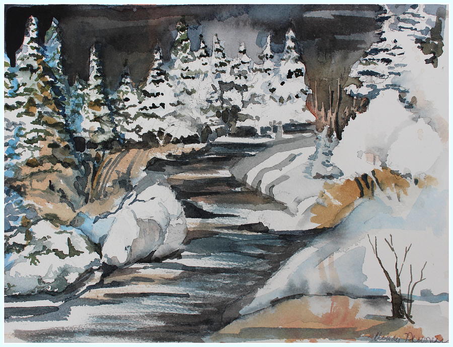 Winter White Painting by Mindy Newman