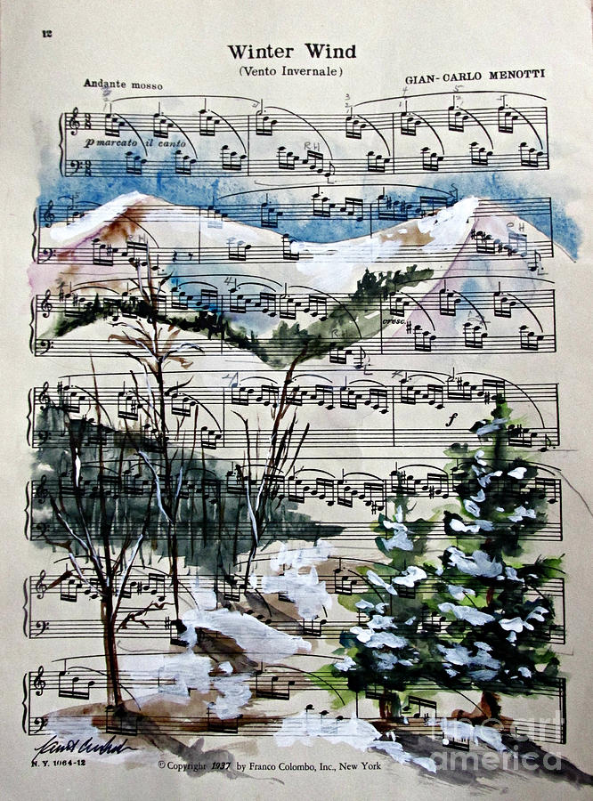 Winter Wind Painting by Janet Cruickshank