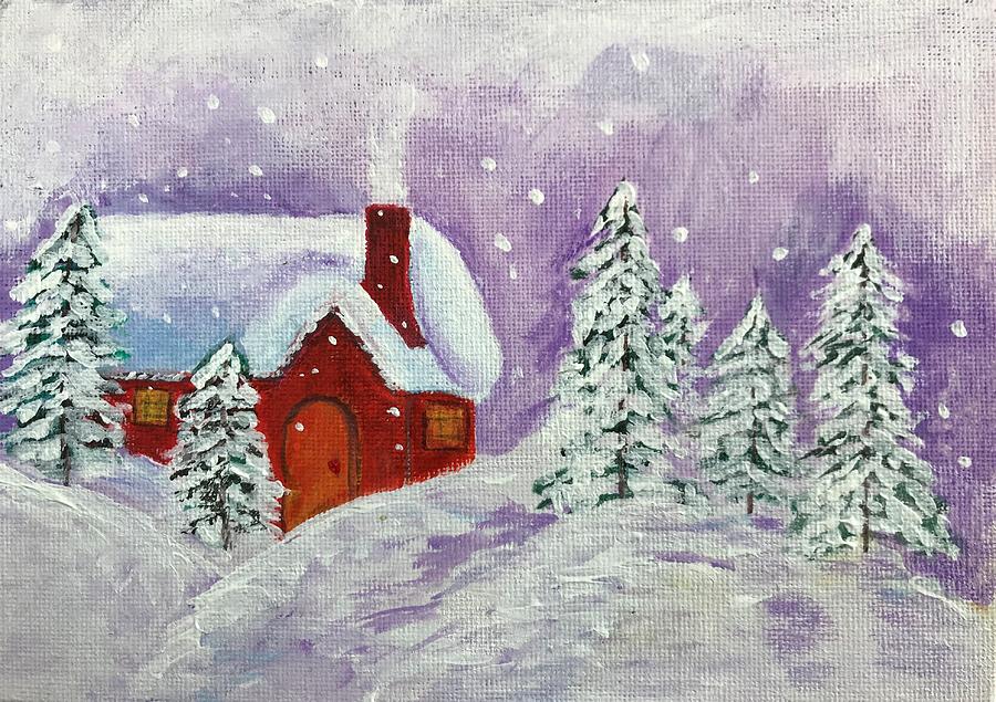 Winter Painting - Winter Wonderland by Judy Jones