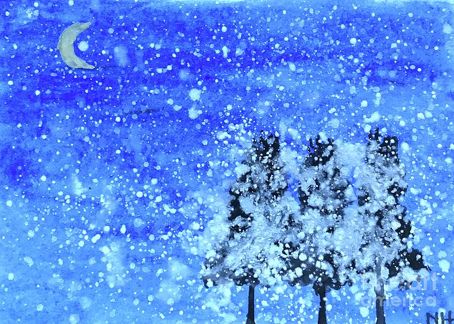 Winter wonderland Painting by Monika Howarth - Pixels