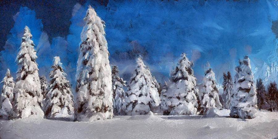 Winter Digital Art - Winter Wonderland by Ronald Bolokofsky